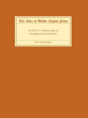 Irma Taavitseinen - Index of Middle English Prose, Handlist X, Häftad