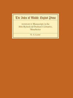 The Index of Middle English Prose Handlist II 1