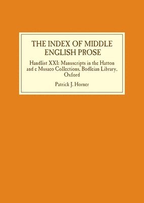 bokomslag The Index of Middle English Prose