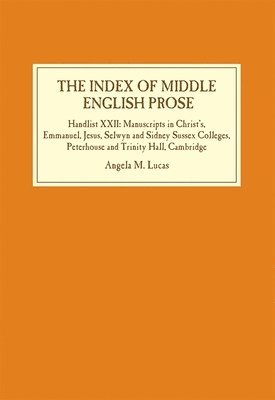 The Index of Middle English Prose 1