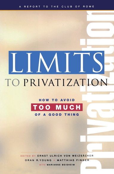 Ernst Ulrich von Weizsacker, Matthias Finger, Marianne Beisheim, Oran R. Young - Limits to Privatization, Häftad