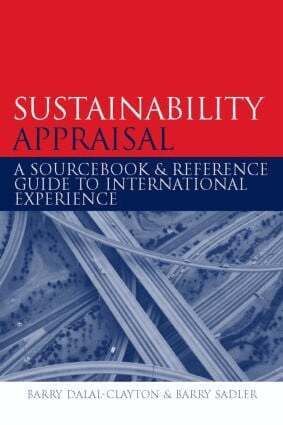 Barry Dalal-Clayton, Barry Sadler - Sustainability Appraisal, Inbunden