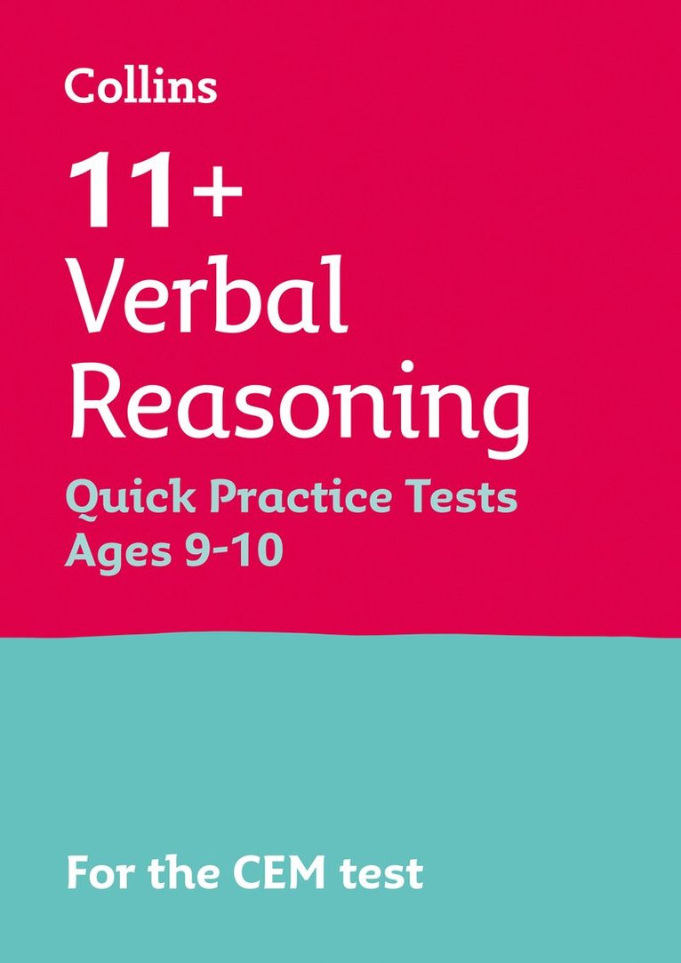 11+ Verbal Reasoning Quick Practice Tests Age 9-10 (Year 5)