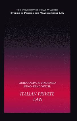 bokomslag Italian Private Law