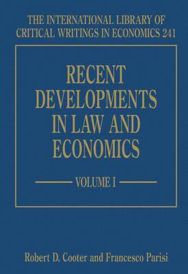 Robert Cooter, Francesco Parisi - Recent Developments in Law and Economics, Inbunden