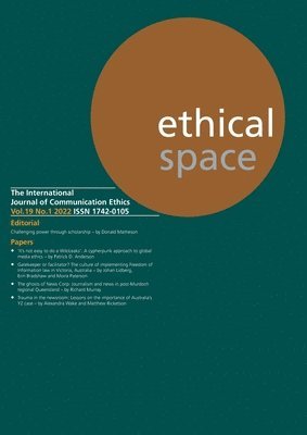 Ethical Space Vol. 19 Issue 1 1