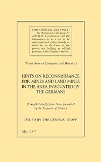 bokomslag Hints on Reconnaissance for Mines and Land Mines in the Area Evacuated by the Germans