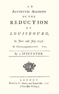 bokomslag Authentic Account of the Reduction of Louisbourg in June and July 1758