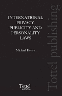 bokomslag International Privacy, Publicity and Personality Laws