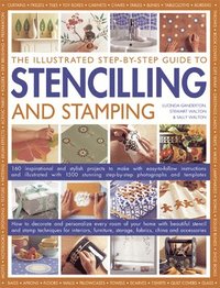 bokomslag Illustrated Step-by-step Guide to Stencilling and Stamping