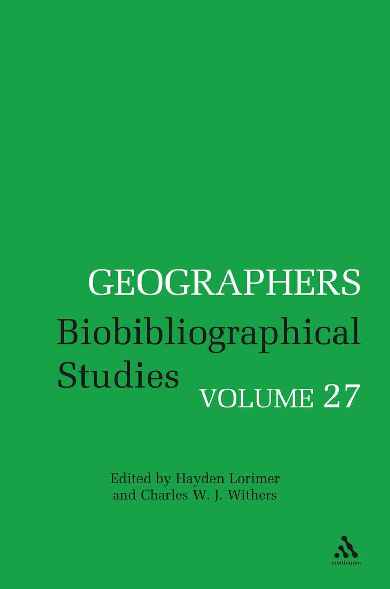 Charles W. J. Withers, Hayden Lorimer, Charles Withers - Geographers, Inbunden