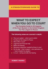 bokomslag A Straightforward Guide To What To Expect When You Go To Court