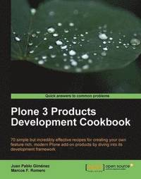 bokomslag Plone 3 Products Development Cookbook