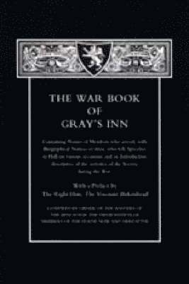 Gray's Inn - War Book of Gray's Inn, Inbunden