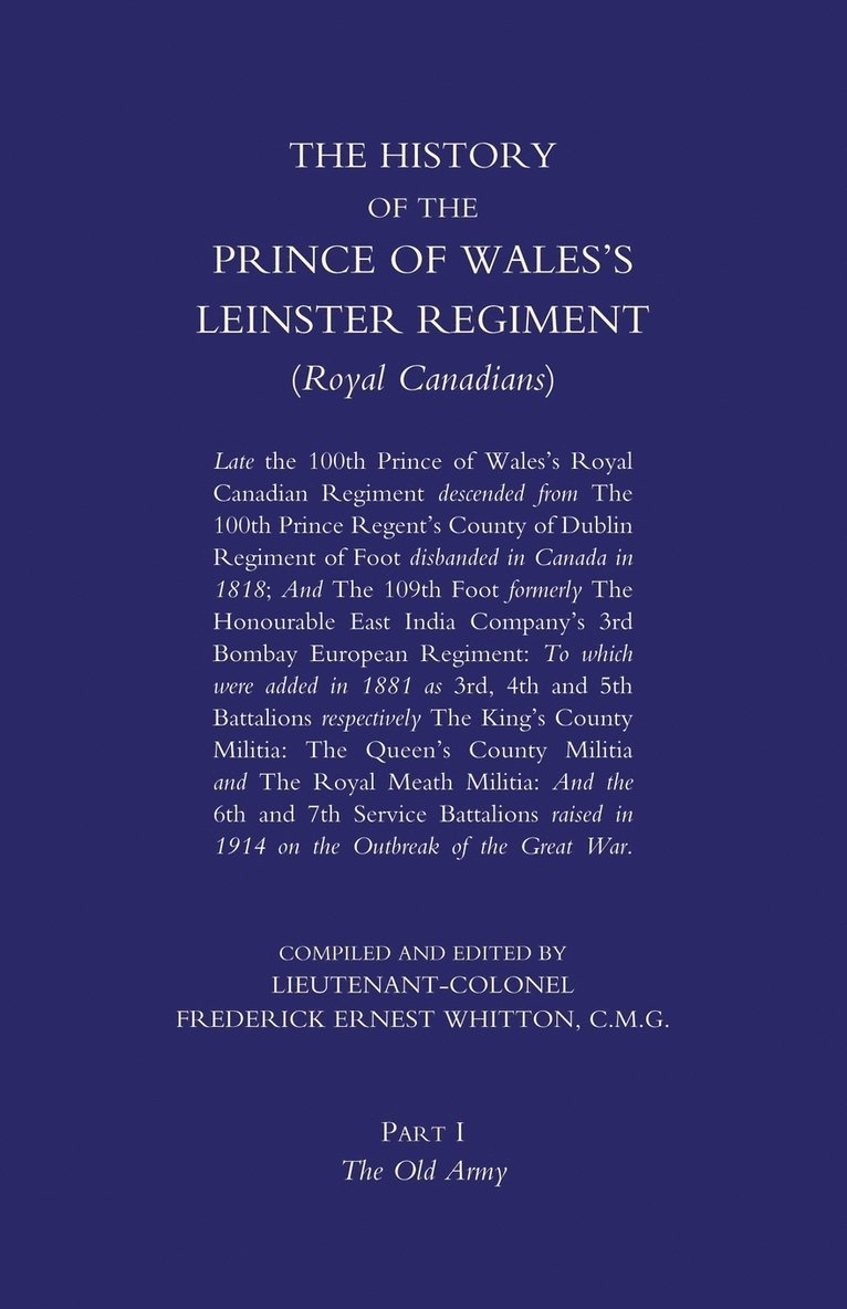 Prince of Wales's Leinster Regiment (Royal Canadians) 1