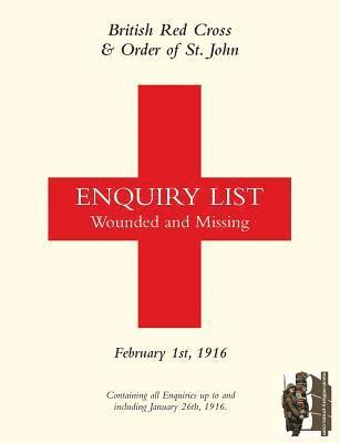 British Red Cross and Order of St John Enquiry List for Wounded and Missing 1