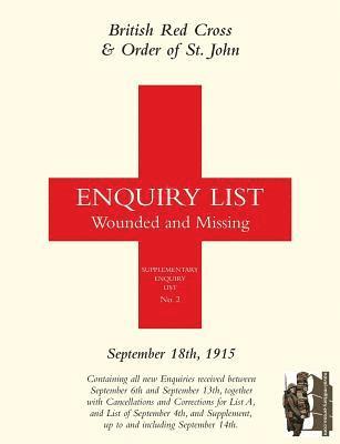 British Red Cross and Order of St John Enquiry List for Wounded and Missing 1