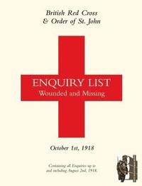 bokomslag British Red Cross and Order of St John Enquiry List for Wounded and Missing