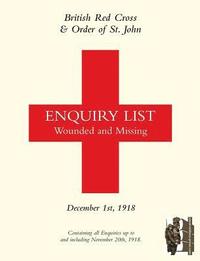 bokomslag British Red Cross and Order of St John Enquiry List for Wounded and Missing