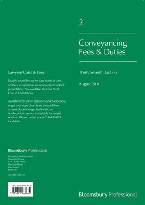 bokomslag Lawyers Costs and Fees: Conveyancing Fees and Duties