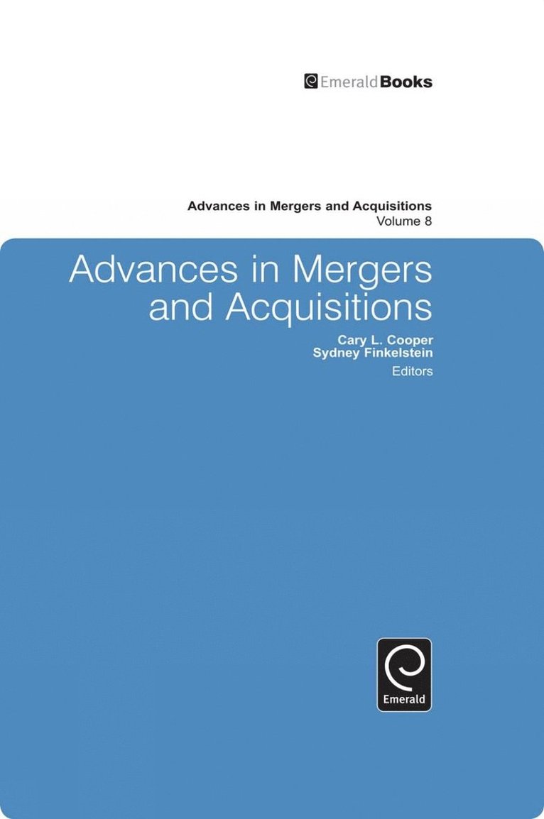 Advances in Mergers and Acquisitions 1