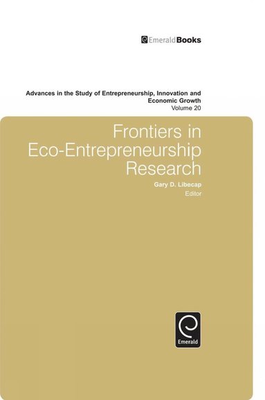 bokomslag Frontiers in Eco Entrepreneurship Research