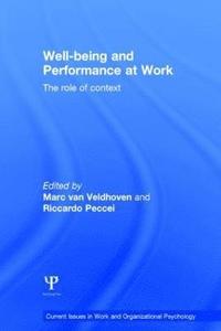 bokomslag Well-being and Performance at Work