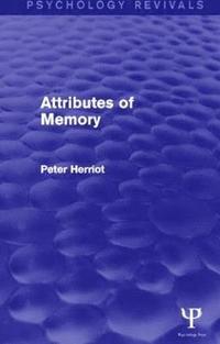 bokomslag Attributes of Memory (Psychology Revivals)