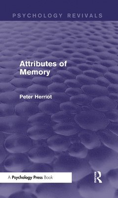 bokomslag Attributes of Memory