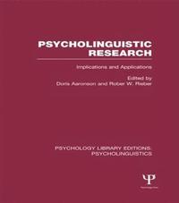 bokomslag Psycholinguistic Research (PLE: Psycholinguistics)