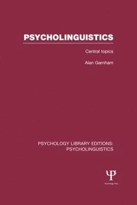 bokomslag Psycholinguistics (PLE: Psycholinguistics)