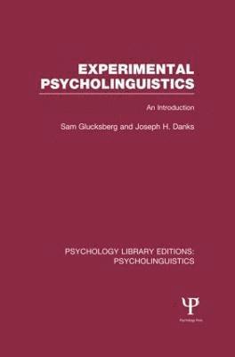 Experimental Psycholinguistics (PLE: Psycholinguistics) 1