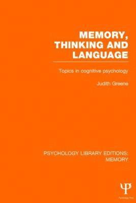 Memory, Thinking and Language (PLE: Memory) 1