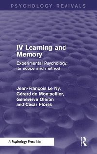 bokomslag Experimental Psychology Its Scope and Method: Volume IV