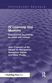 bokomslag Experimental Psychology Its Scope and Method: Volume IV (Psychology Revivals)