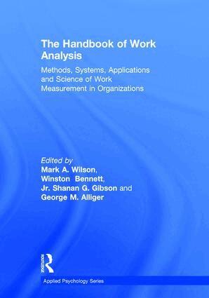 Mark Alan Wilson, Winston Bennett, Jr., Shanan Gwaltney Gibson, George Michael Alliger - Handbook of Work Analysis, Inbunden