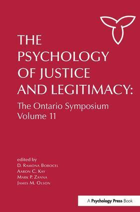 D. Ramona Bobocel, Aaron C. Kay, Mark P. Zanna, James M. Olson - Psychology of Justice and Legitimacy, Inbunden