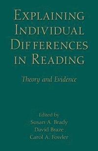bokomslag Explaining Individual Differences in Reading