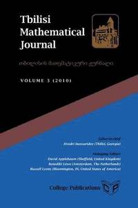 bokomslag Tbilisi Mathematical Journal Volume 3 (2010)