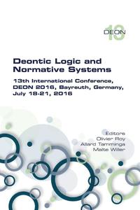 bokomslag Deontic Logic and Normative Systems. 13th International Conference, DEON 2016