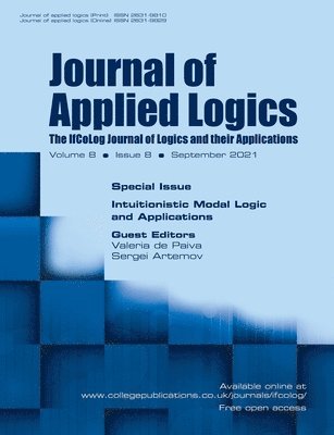 bokomslag Journal of Applied Logics, Volume 8, Number 8, September 2021. Special issue