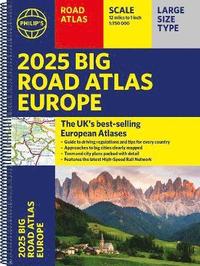 bokomslag 2025 Philip's Big Road Atlas of Europe