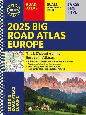 2025 Philip's Big Road Atlas of Europe 1