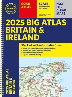 bokomslag 2025 Philip's Big Road Atlas of Britain & Ireland