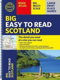 bokomslag Philip's Big Easy to Read Scotland Road Atlas (Spiral A3)