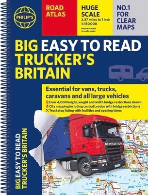 bokomslag Philip's Big Easy to Read Trucker's Road Atlas Britain