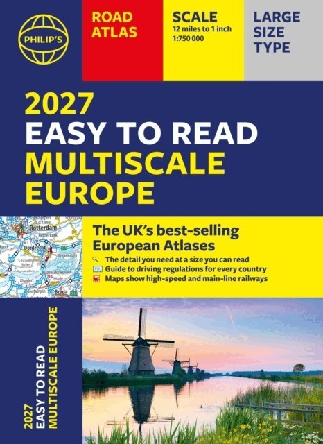 Philip's Maps - Philip's 2027 Easy to Read Multiscale Road Atlas of Europe, Häftad