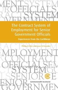 bokomslag The Contract System of Employment for Senior Government Officials