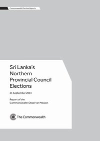 bokomslag Sri Lankas Northern Provincial Council Elections, 21 September 2013