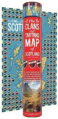 bokomslag The Clans and Tartans Map of Scotland